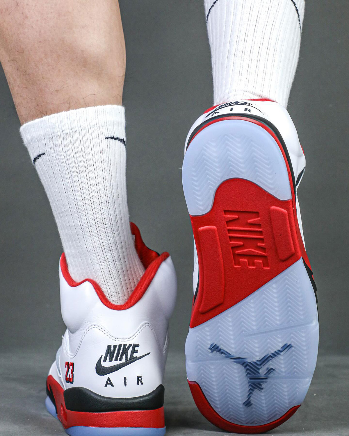 Black Tongue Fire Red Jordan 5s 3