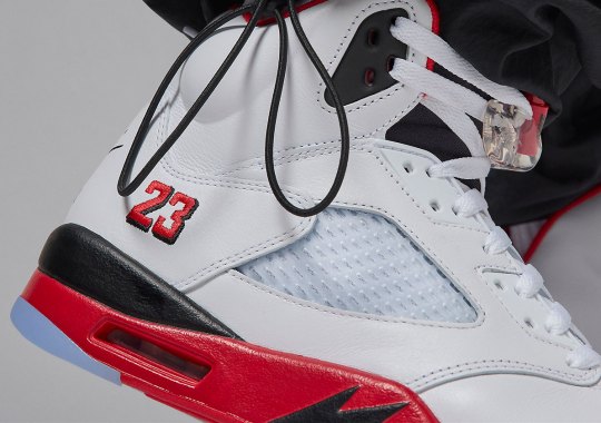First Official Images Of The Air Jordan 5 “Fire Red”